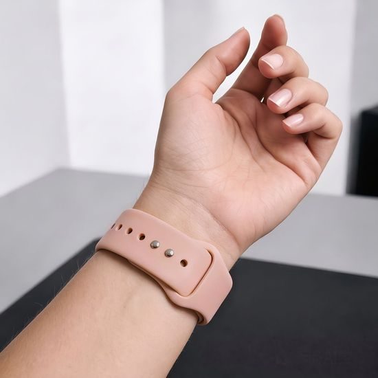 Tech-Protect Silicone rihm Apple Watch 8 / 9 / 10 / 11 / 12 / SE / Ultra (44 / 45 / 46 / 49 mm) – roosa