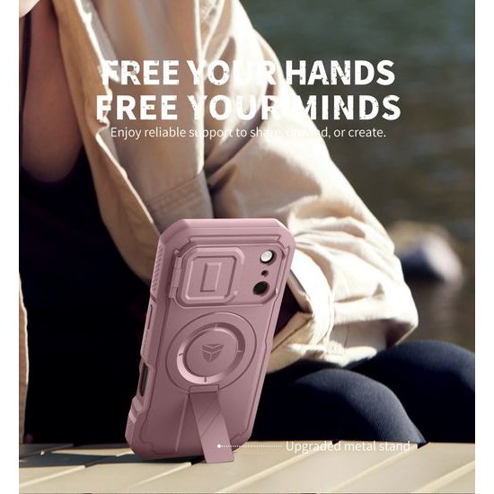 Dexnor MagSafe Kickstand Camprotector θήκη iPhone 17 Pro, ροζ