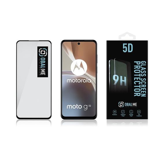Csomag:ME 5D edzett üveg Motorola G32, fekete