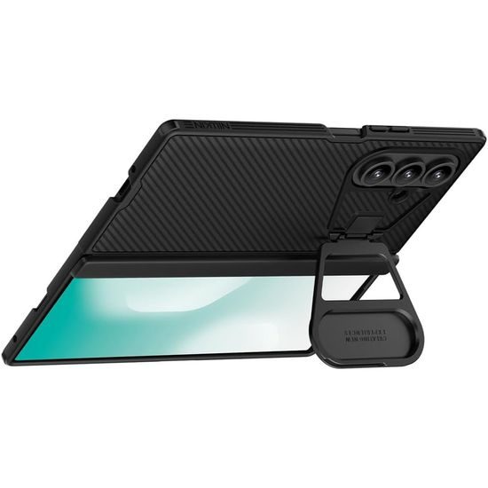 Samsung Galaxy Z Fold 7 vāciņš – Nillkin CamShield Prop Metal Lens ar kameras aizsargu – melns