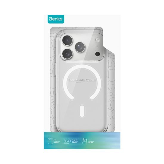 Benks Magnetic Crystal iPhone 17 Pro / 18 Pro ümbris – läbipaistev