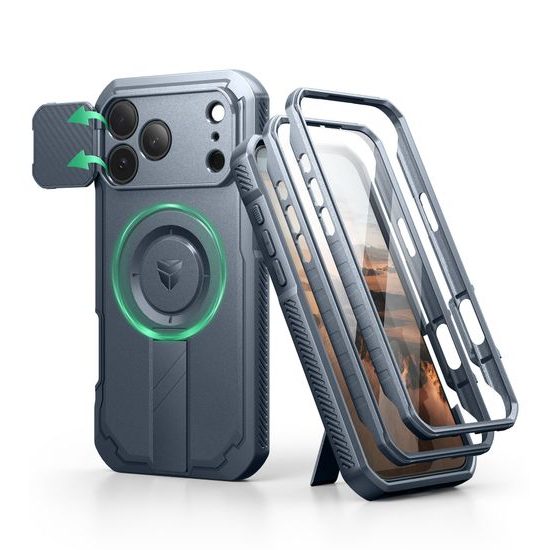 Dexnor MagSafe 360 Kickstand Camprotector θήκη iPhone 17 Pro Max, μπλε