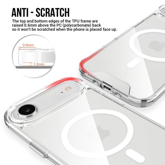 JP MagFit MagSafe θήκη με πιστοποίηση 1.2M SGS, iPhone Air, διάφανη