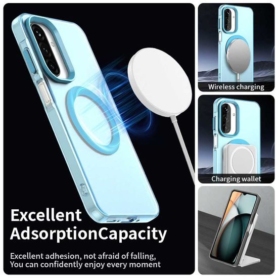 Techsuit CandyCase MagSafe Schutzhülle für Samsung Galaxy A27 5G - Magnetische Hülle mit Stoßschutz - Blau