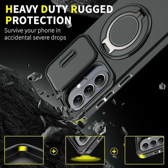 Husă Camslide Stand, Samsung Galaxy A57, negru