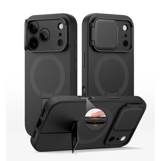 Suritch MagSafe Kickstand Camprotector θήκη iPhone 17 Pro, μαύρη