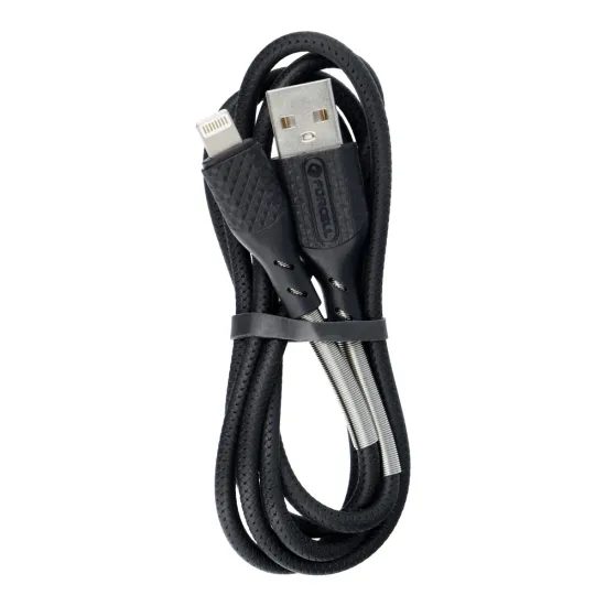 Καλώδιο Forcell Carbon, USB A - Lightning, 2,4A, CB-01A, μαύρο, 1 μέτρο