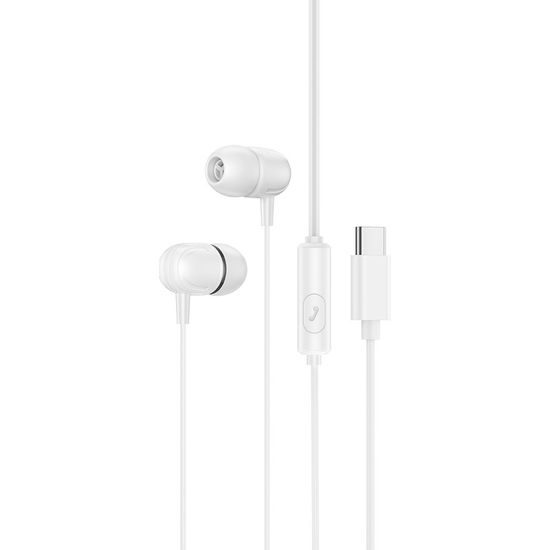 Borofone BM77 Delicious ausinės su mikrofonu USB-C – balta