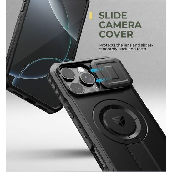 Dexnor MagSafe Kickstand Προστατευτική Θήκη iPhone 16, Μαύρη