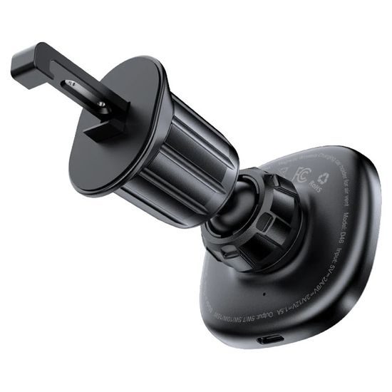 Acefast βάση αυτοκινήτου με ασύρματη φόρτιση D46, 15 W, μαύρη