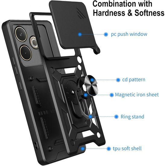 Techsuit CamShield, Samsung Galaxy Xcover7 Pro, μαύρο