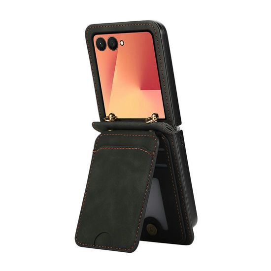 Crossbody θήκη, Samsung Galaxy Z Flip 7, μαύρη