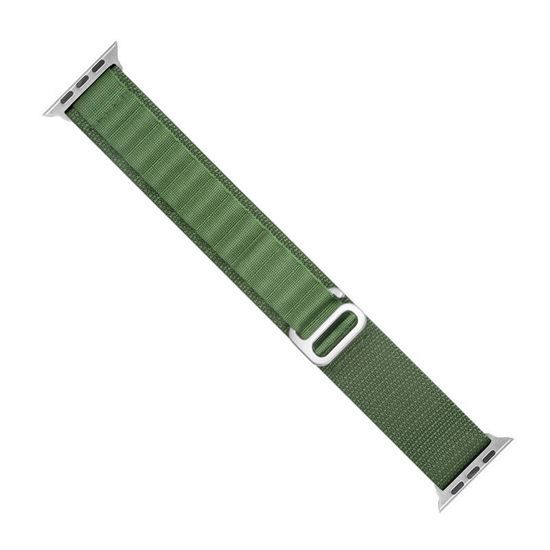 Řemínek Alpine s ocelovou přezkou, Apple Watch 42 / 44 / 45 / 49 mm, zelený