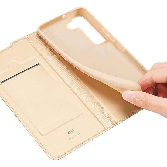 Dux Ducis Skin Pro, könyves tok, Samsung Galaxy S22 Plus, arany
