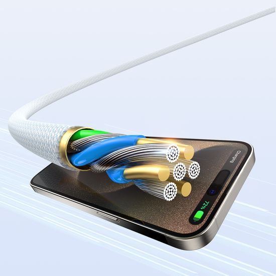 Dudao L6C kabel USB-C - USB-C, PD 30 W, 2 m, svetlo modra