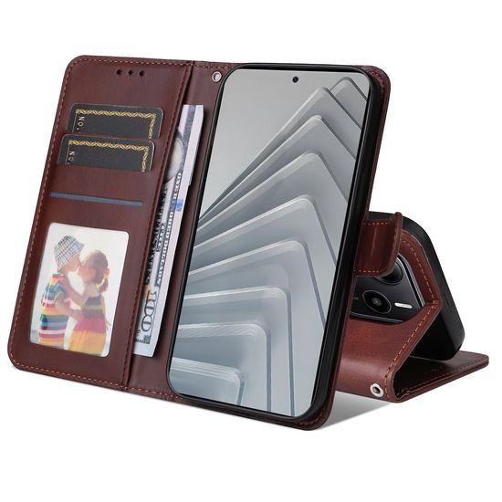 Μαγνητική Θήκη, Xiaomi Redmi Note 14 4G, καφέ