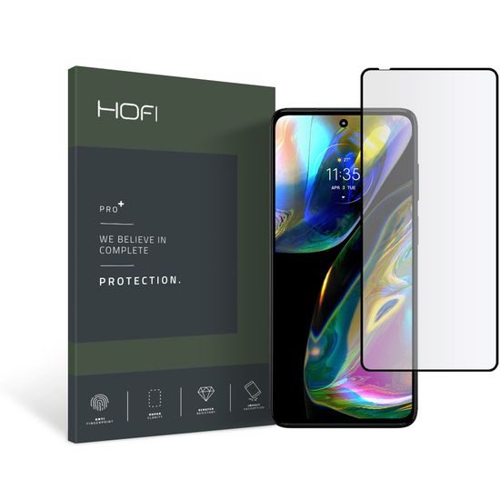 Hofi Pro+ Displayschutz aus gehärtetem Glas, Motorola Moto G52 / G82 5G, schwarz