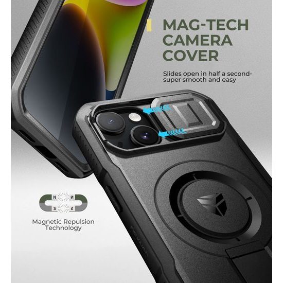 Dexnor MagSafe 360 Kickstand Camprotector Θήκη iPhone 13 / 14, Μαύρη