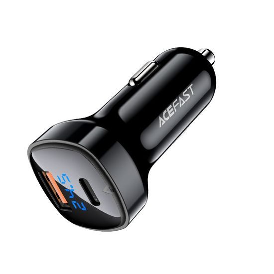Acefast nabíjačka do auta 66W USB-C/USB, PPS, Power Delivery, Quick Charge 4.0, AFC, FCP, čierna (B4 black)