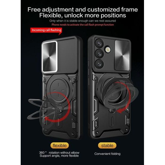 Θήκη Camshield Ring, Samsung Galaxy S26 Plus, μαύρη