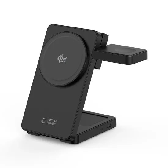 Tech-Protect A56 3in1 MagSafe Wireless Ladestation - Qi2.2 - 25W - Schwarz