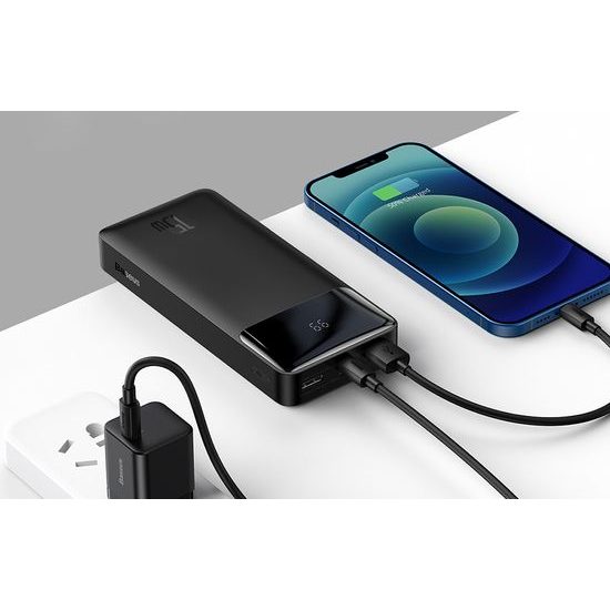 Baseus Bipow PowerBanka 20000mAh, 2x USB, USB-C, 15W, čierna