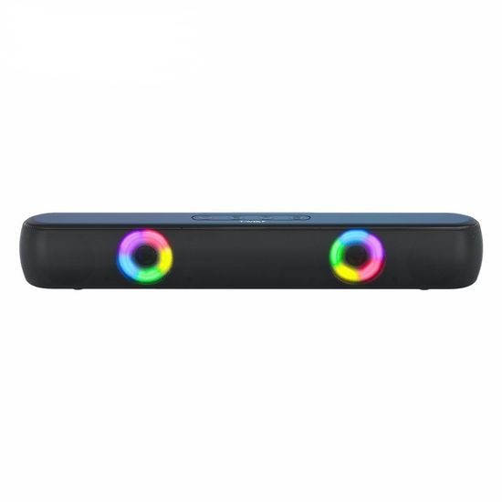 T-WOLF BT320 RGB Soundbar für PC und Gaming - Stereo Lautsprecher mit Bluetooth 5.0 - 7 RGB Beleuchtungsmodi