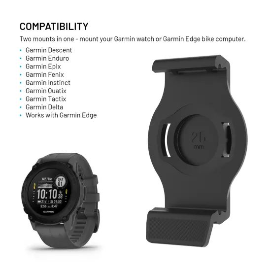 FIXED Dock for Garmin okosóra kerékpártartó 26 mm, fekete