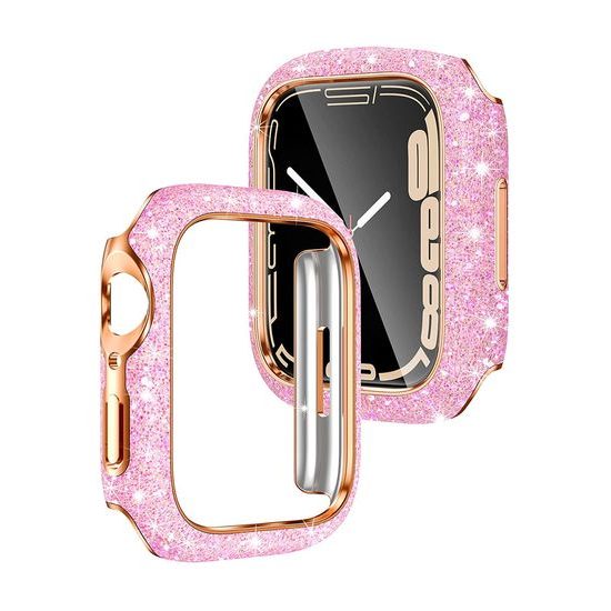 Etui JP Watch Crystal, Apple Watch 4 / 5 / 6 / SE, 44 mm, różowy