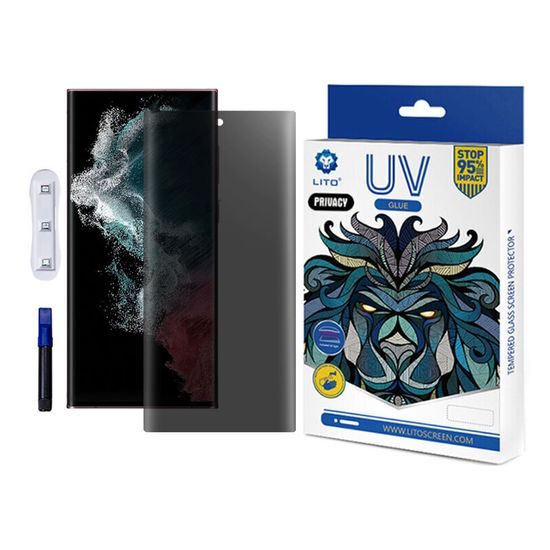Lito 3D UV Σκληρυμένο Γυαλί, Samsung Galaxy S22 Ultra 5G, Privacy