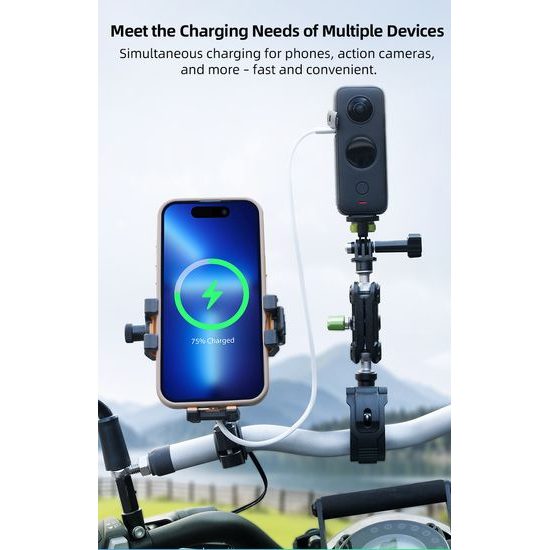 LanParte LPT01 Professionel Motorcykel Telefonholder med Vibrationsdæmpning