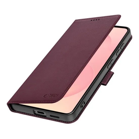 Tech-Protect Samsung Galaxy A27 5G Hoesje - Bookcase met Standaard & Kaarthouder - Wijnrood