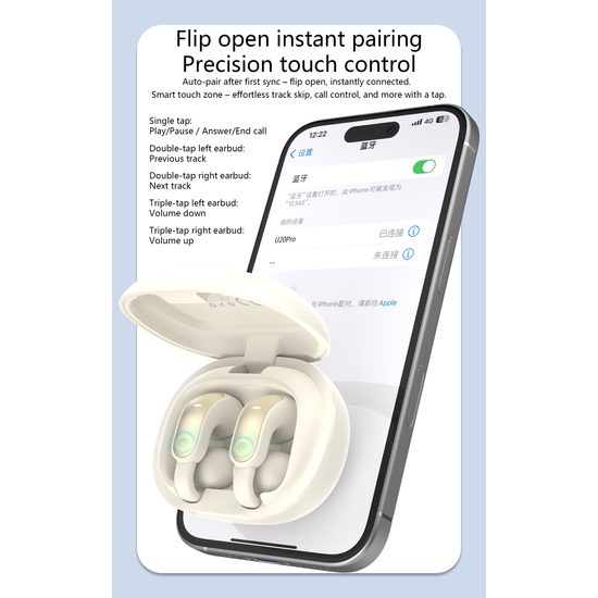 Dudao U20 Pro TWS brezžične Bluetooth slušalke, bele