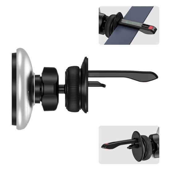 Tech-Protect MM15W-V3 Magnetický MagSafe držák do větráčku auta, 15 W, černý