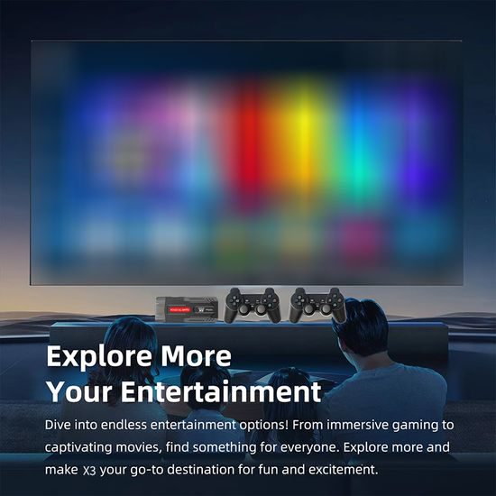 X3 Retro κονσόλα με δύο ασύρματα χειριστήρια, HDMI, Game Stick, 8K