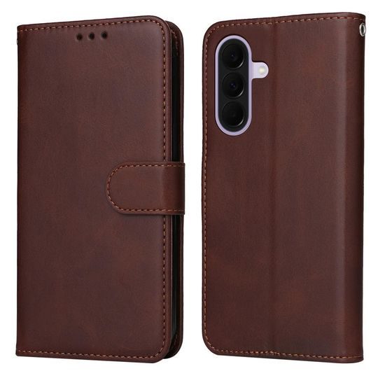 Magnet Schutzhülle für Samsung Galaxy A27 - Elegantes Leder Case mit Magnetverschluss - Braun