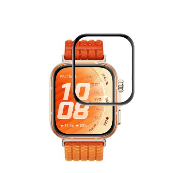 Huawei Watch Fit 5 Pro aizsargplēve – Techsuit Nano Flex PMMA komplekts 2 gab. – melns
