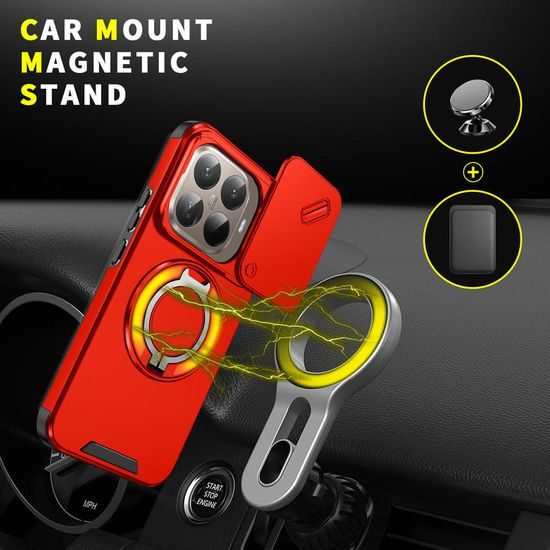 Θήκη Camslide Stand, Xiaomi 15T Pro, κόκκινη