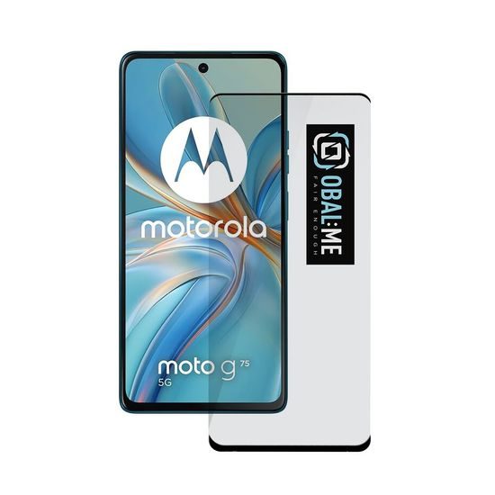 OBAL:ME 5D Προστατευτικό Γυαλί Οθόνης για Motorola G75, μαύρο