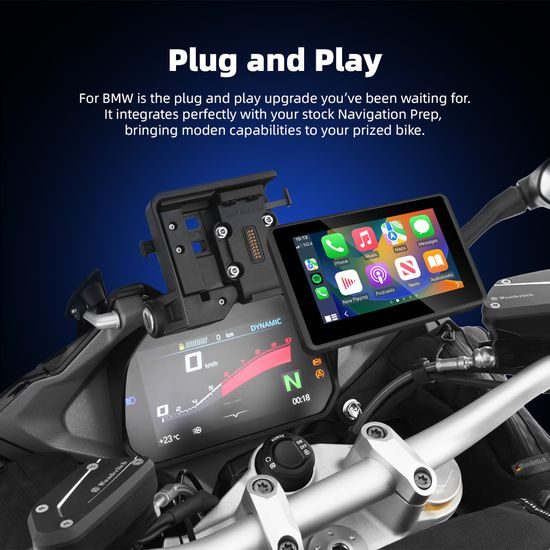 5" Bezdrôtový displej pre motocykle BMW, Apple CarPlay / Android Auto