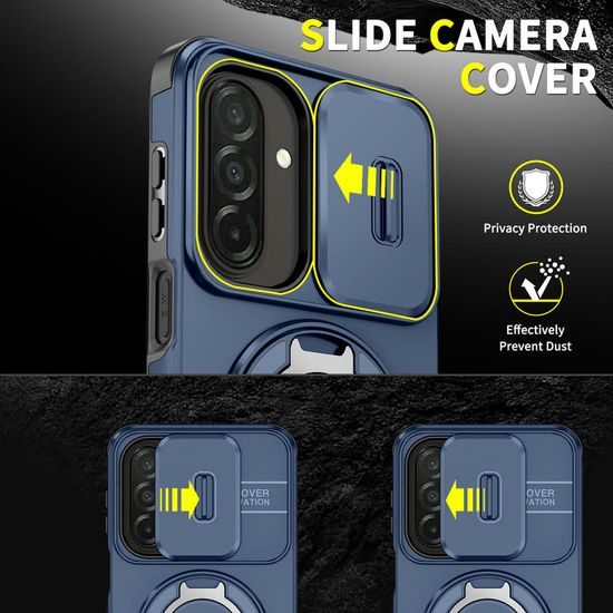 Husă Camslide Stand, Samsung Galaxy A27, albastră