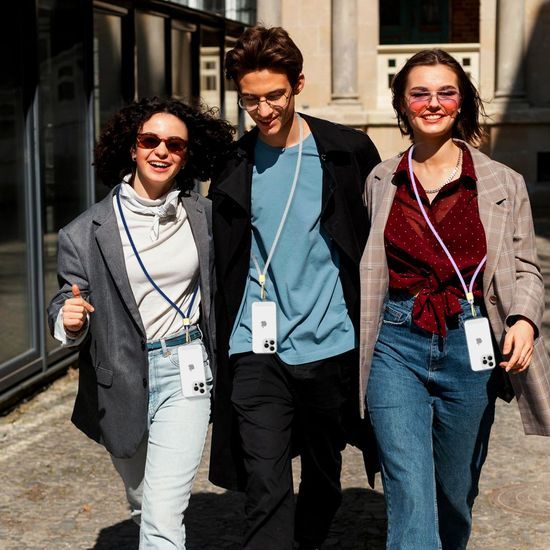 Tech-Protect C2S CrossBody λουρί, γκρι / χρυσό