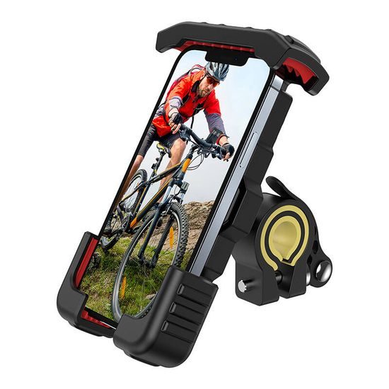 JP Metall-Smartphone-Halterung für Fahrrad- und Motorradlenker, BH03, schwarz