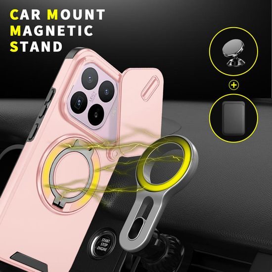 Camslide Stand obal, Xiaomi 17T, růžový