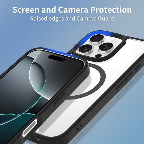 JP MagFit Clear MagSafe Θήκη με Μαγνήτη N52, iPhone 16 Pro, Ανοιχτό Ροζ