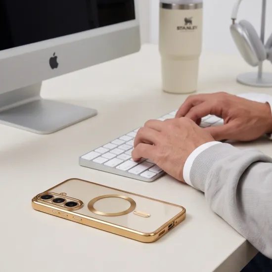 Tech-Protect MagFlex MagSafe Samsung Galaxy S26 FE, γυαλιστερό χρυσό