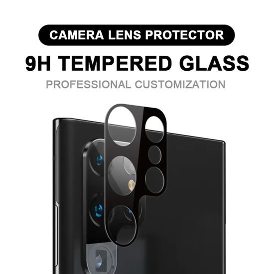 Techsuit steklo za objektiv kamere, Samsung Galaxy S23 Ultra, črno