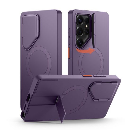Suritch MagSafe Kickstand Camprotector maska za Samsung Galaxy S25 Ultra, ljubičasta