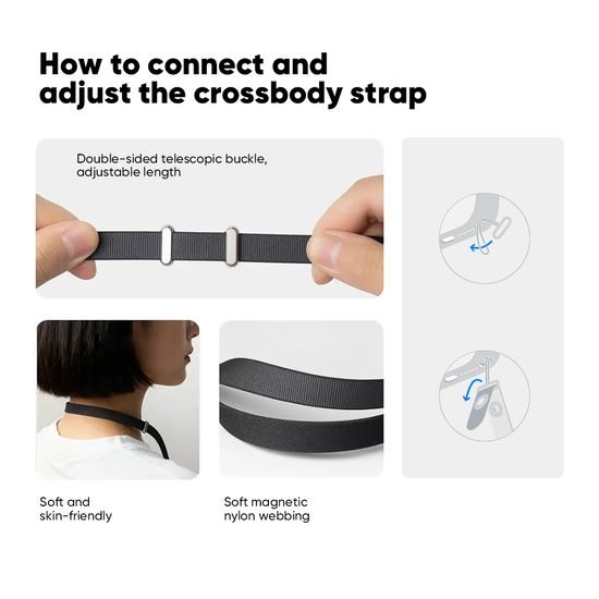 Crossbody Strap μαγνητικό κορδόνι τηλεφώνου, κίτρινο