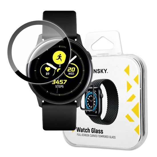 Wozinsky Watch Glass hibrid üveg, Samsung Galaxy Watch Active, fekete